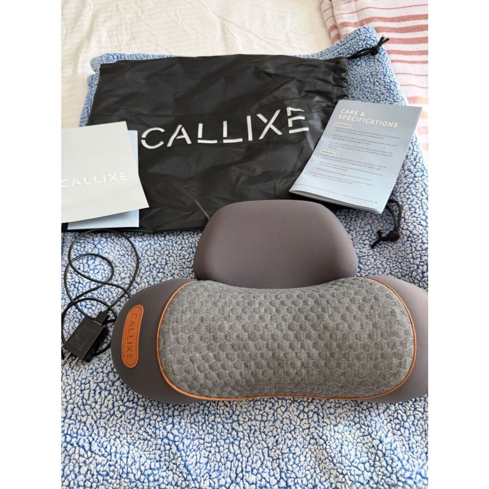 Neck Shoulder Massager w/ Heat USB Powered Gray Callixe